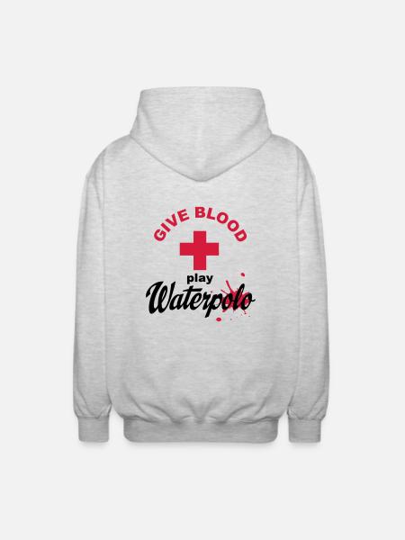 water polo - Unisex Kapuzenjacke - Hellgrau meliert
