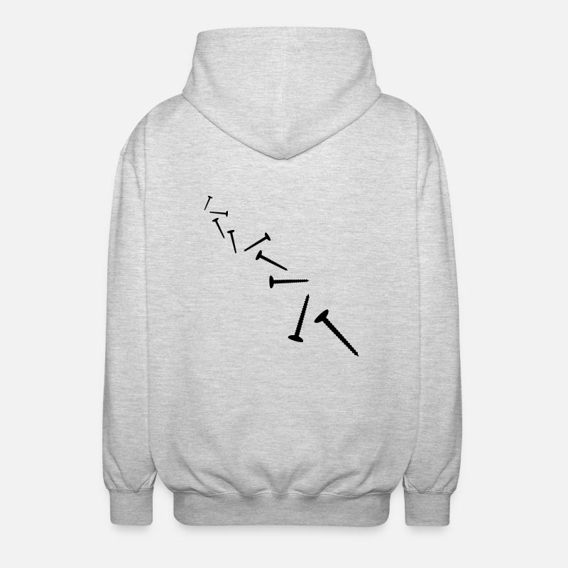 Screws Pattern - Unisex Kapuzenjacke - Hellgrau meliert