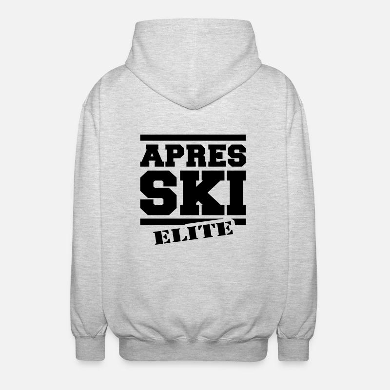 Après-Ski-Elite - Unisex Kapuzenjacke - Hellgrau meliert