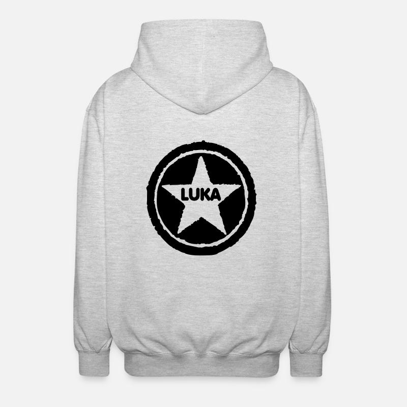 Luka - Unisex Kapuzenjacke - Hellgrau meliert