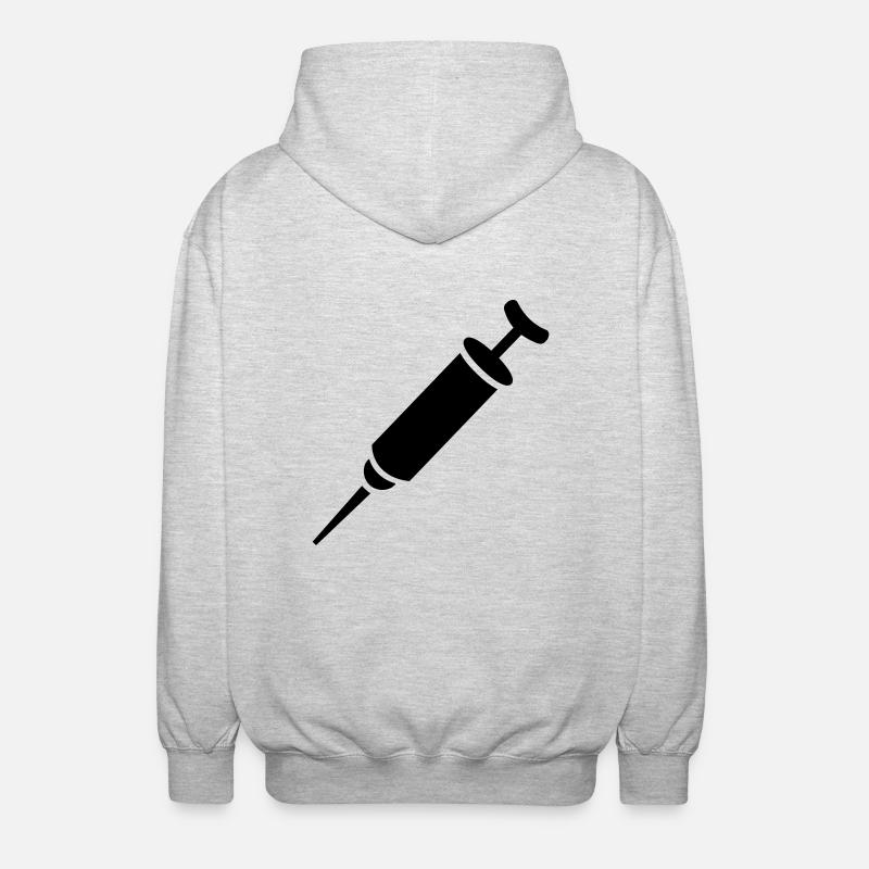 Spritze - Unisex Kapuzenjacke - Hellgrau meliert