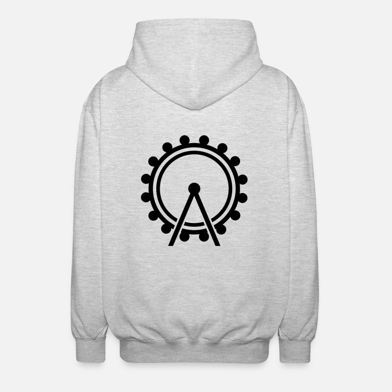 Grande roue - Veste à capuche unisexe - gris clair chiné