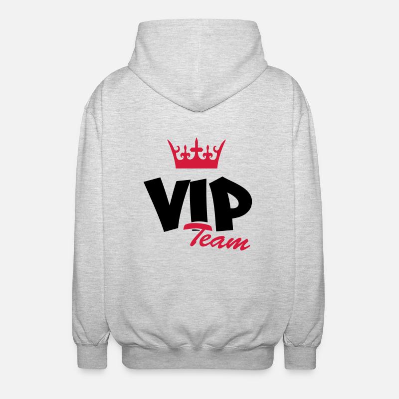 vip_team2 - Unisex Kapuzenjacke - Hellgrau meliert