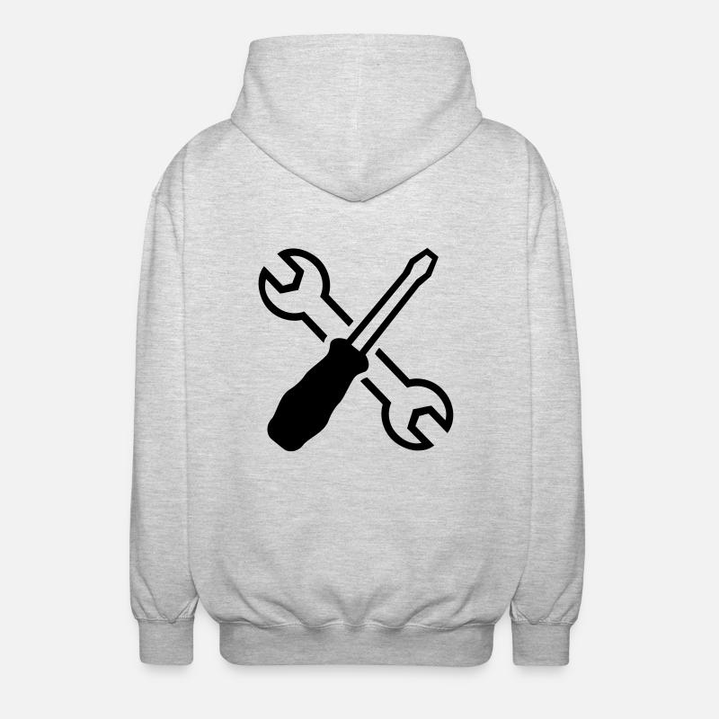 Werkzeug - Unisex Kapuzenjacke - Hellgrau meliert
