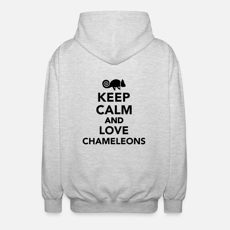 Chamäleon - Unisex Kapuzenjacke - Hellgrau meliert