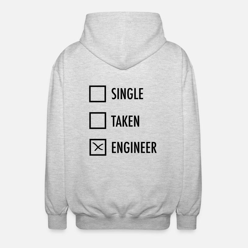 Single - Taken - Engineer - Veste à capuche unisexe - gris clair chiné