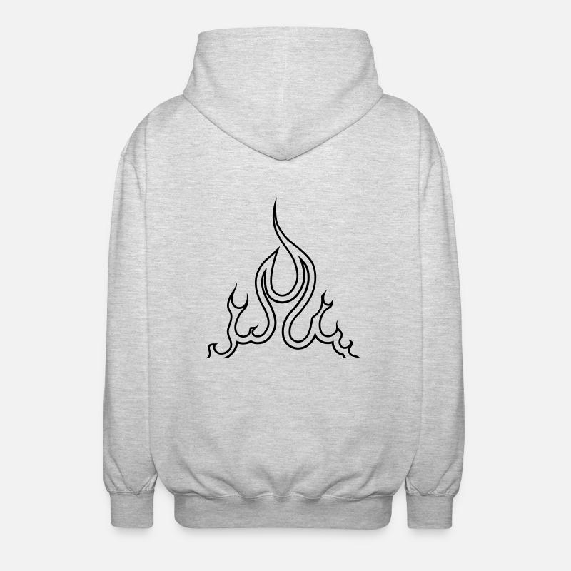 feu - Veste à capuche unisexe - gris clair chiné