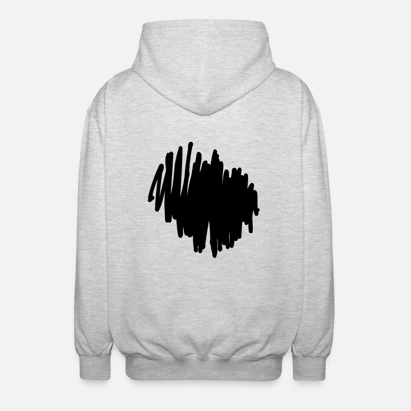 Scribble Gekritzel Hintergrund - Unisex Hooded Jacket - light heather grey