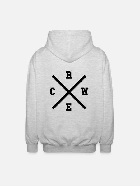 CREW x - Unisex Kapuzenjacke - Hellgrau meliert