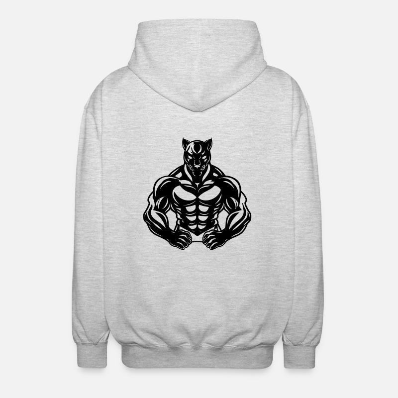 Bande dessinée Panthère - Veste à capuche unisexe - gris clair chiné