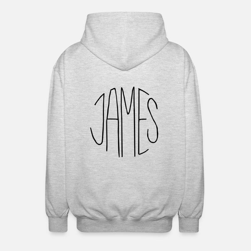 James - Unisex Kapuzenjacke - Hellgrau meliert
