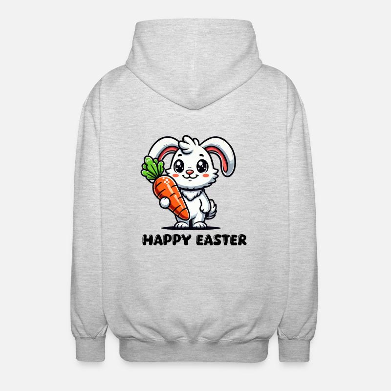 Rabbit Rabbit Comic - Unisex Hooded Jacket - light heather grey