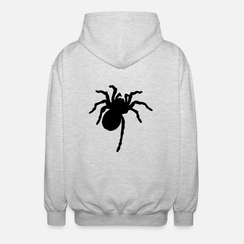 Große Spinne - Unisex Kapuzenjacke - Hellgrau meliert