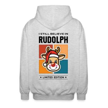 Rudolph - Veste à capuche unisexe - gris clair chiné - Dos - AI Model Male 185 light (185cm)