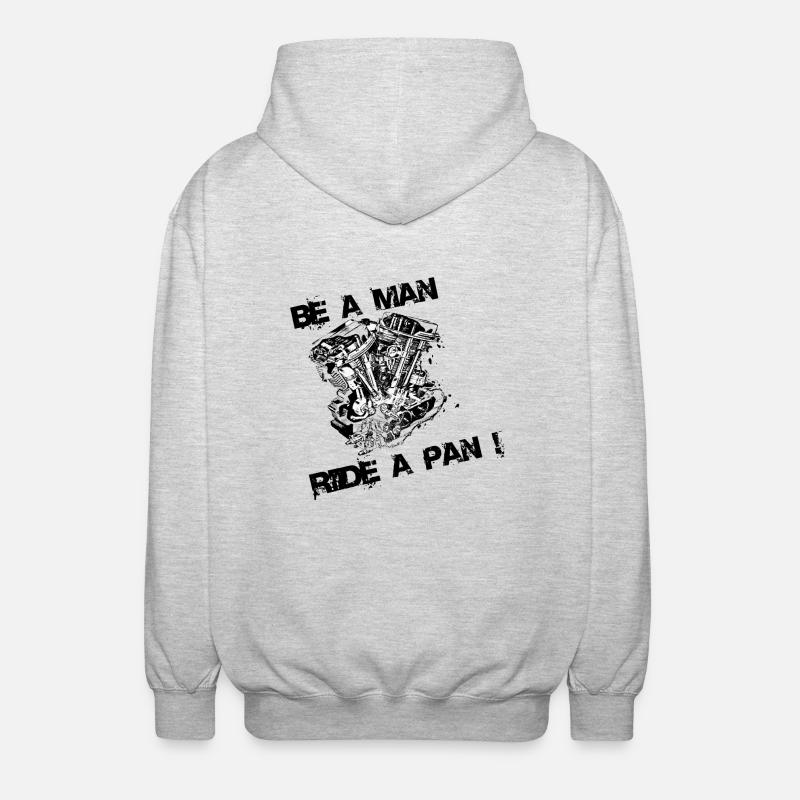 Reiten Sie einen Pan - Unisex Kapuzenjacke - Hellgrau meliert