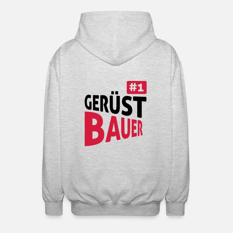 Gerüstbauer - Unisex Kapuzenjacke - Hellgrau meliert