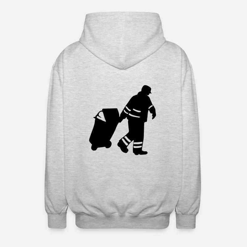 Garbage Man - Unisex Hooded Jacket - light heather grey