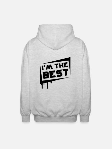 I'm The Best - Unisex Hooded Jacket - light heather grey