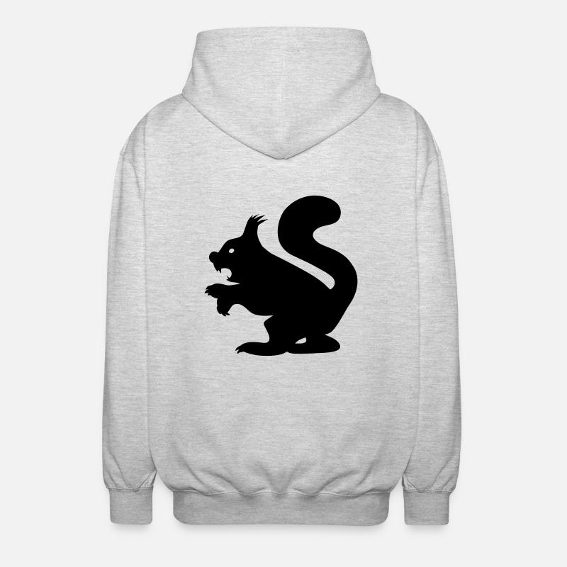 Killer Squirrel - Böses Eichhörnchen - Unisex Kapuzenjacke - Hellgrau meliert