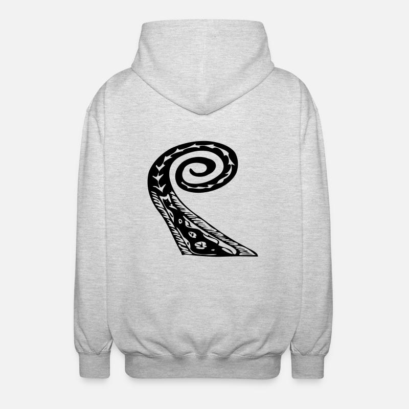 Drakkar viking ship - Unisex Kapuzenjacke - Hellgrau meliert