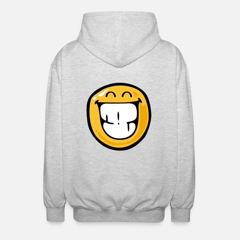 Smiley happy delight - Veste à capuche unisexe - gris clair chiné