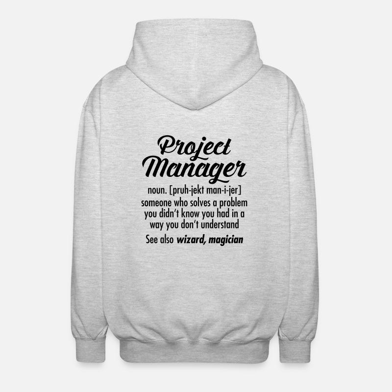 Project Manager - Definition - Veste à capuche unisexe - gris clair chiné
