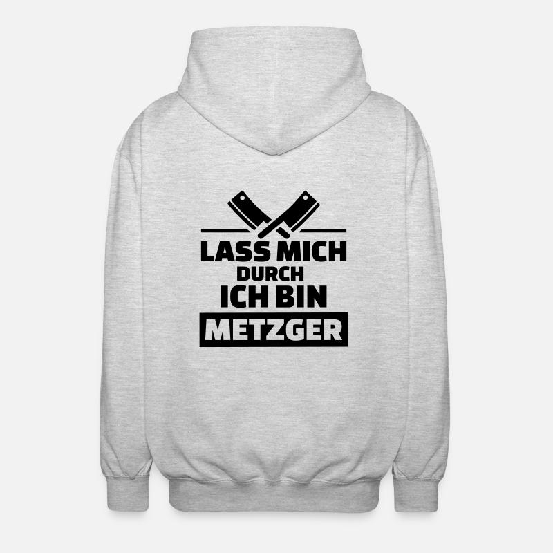 Metzger - Unisex Kapuzenjacke - Hellgrau meliert