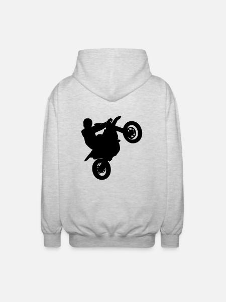Supermoto - Unisex Kapuzenjacke - Hellgrau meliert