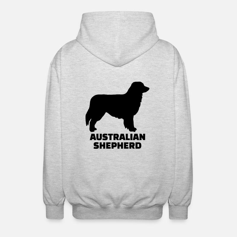 Australian Shepherd - Unisex Kapuzenjacke - Hellgrau meliert