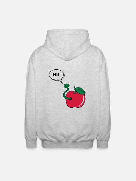wurm_hi_02 - Unisex Hooded Jacket - light heather grey