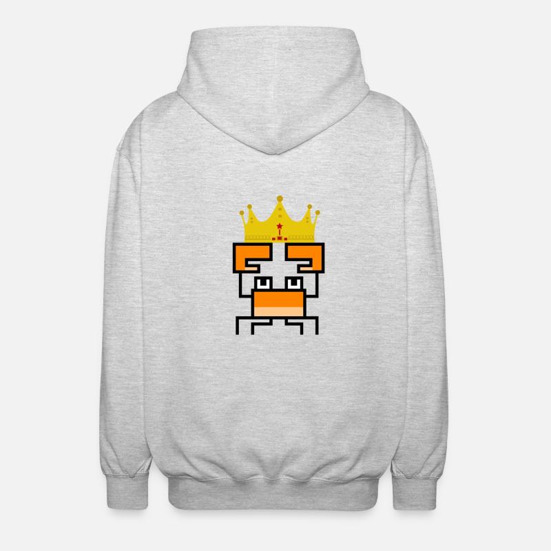 CrapCrown - Unisex Kapuzenjacke - Hellgrau meliert