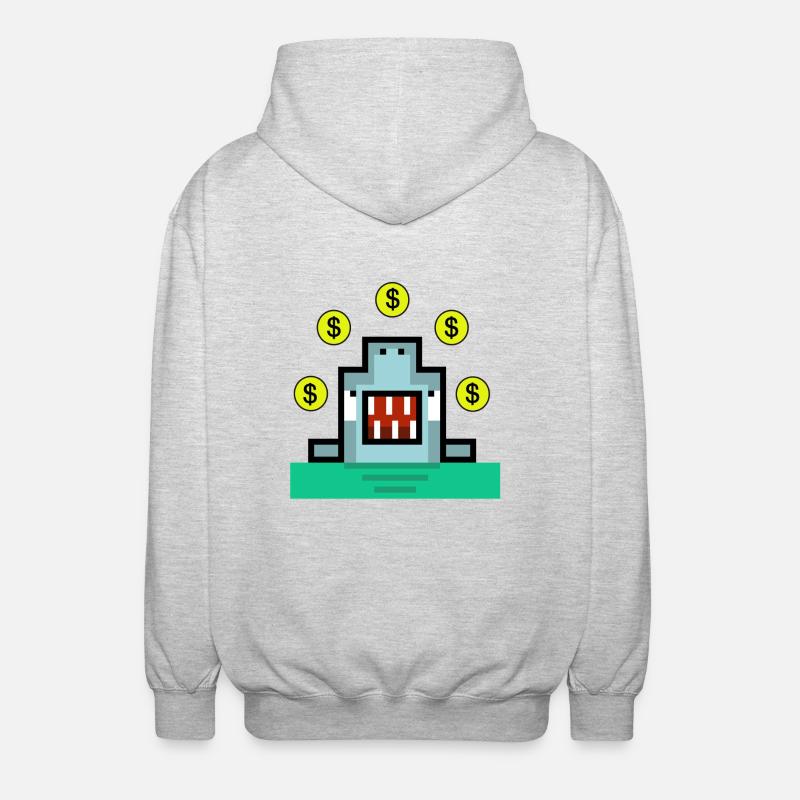 Jongleur de requin dollar - Veste à capuche unisexe - gris clair chiné