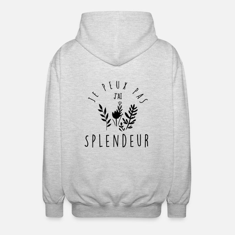 I can't, I have splendour. - Unisex Hooded Jacket - light heather grey
