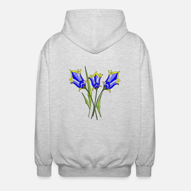 Fleur - Veste à capuche unisexe - gris clair chiné