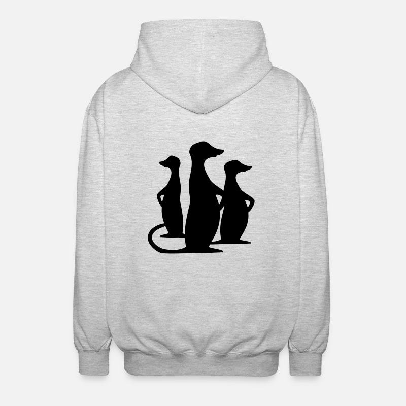 erdmännchen - Unisex Kapuzenjacke - Hellgrau meliert