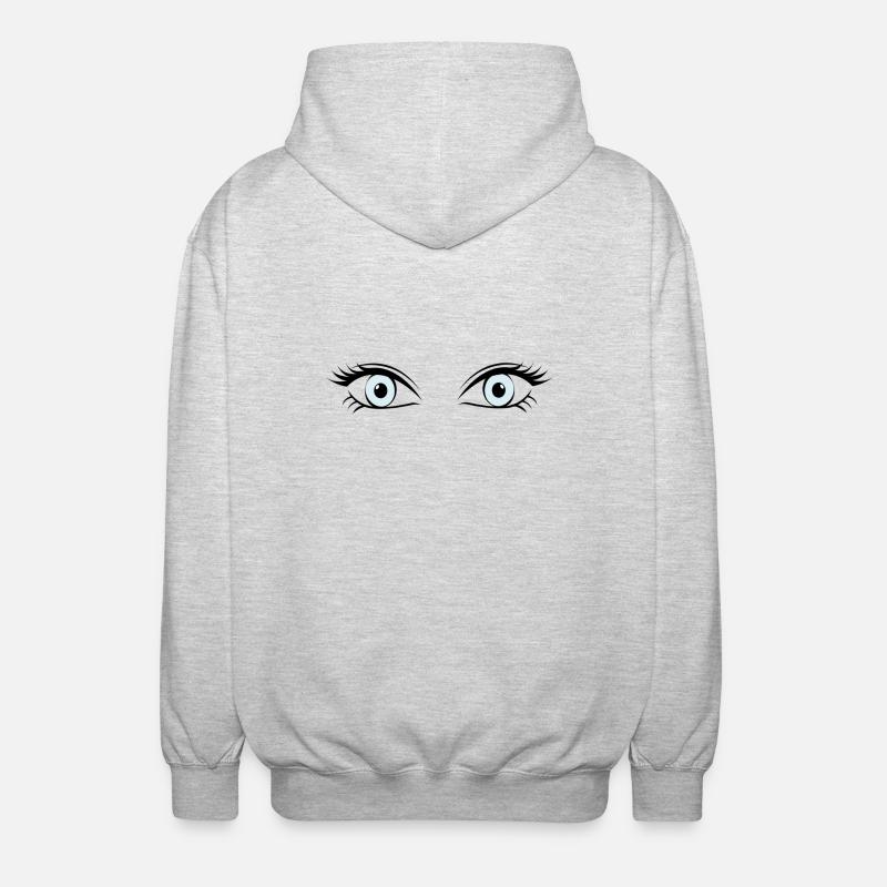 œil - Veste à capuche unisexe - gris clair chiné