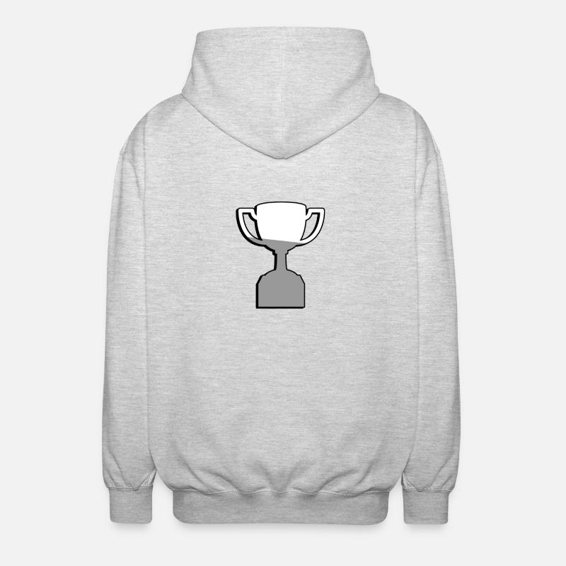 Trophäe - Illustration - Unisex Kapuzenjacke - Hellgrau meliert