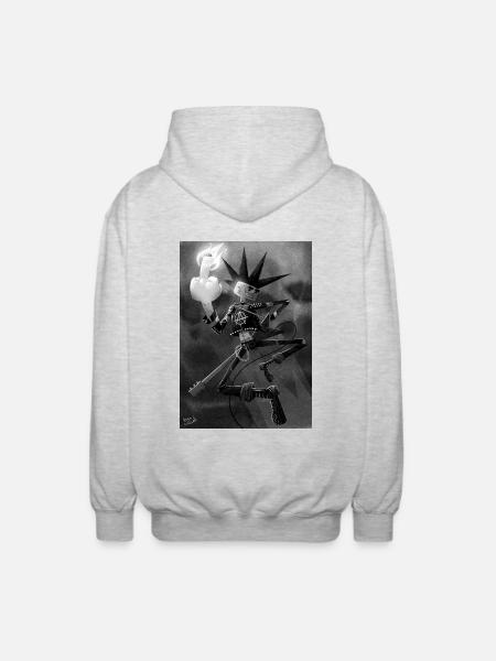 PUNK - Unisex Hooded Jacket - light heather grey