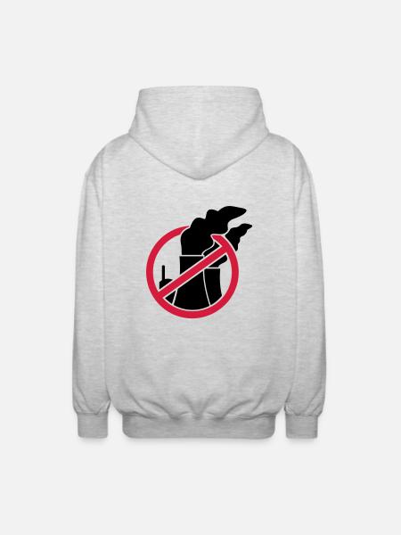 Atomkraft - Unisex Kapuzenjacke - Hellgrau meliert