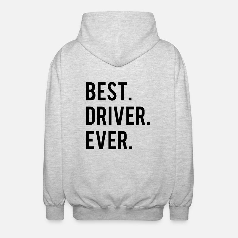 Best Driver Ever - Veste à capuche unisexe - gris clair chiné