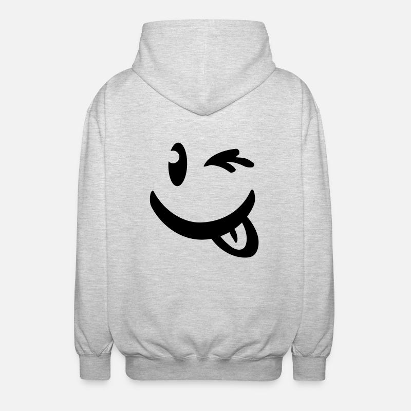 smiley_illu_c1 - Veste à capuche unisexe - gris clair chiné