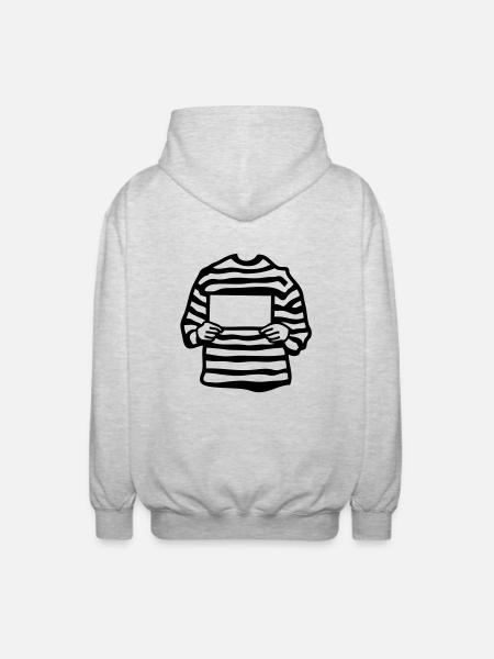 prisoner prisoner pancarte3 empty empty - Unisex Hooded Jacket - light heather grey