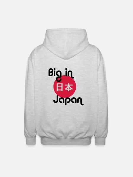 big in japan - Unisex Kapuzenjacke - Hellgrau meliert