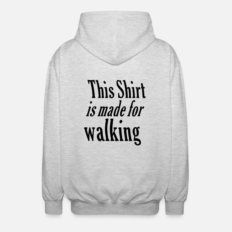 Fait pour la marche - Veste à capuche unisexe - gris clair chiné