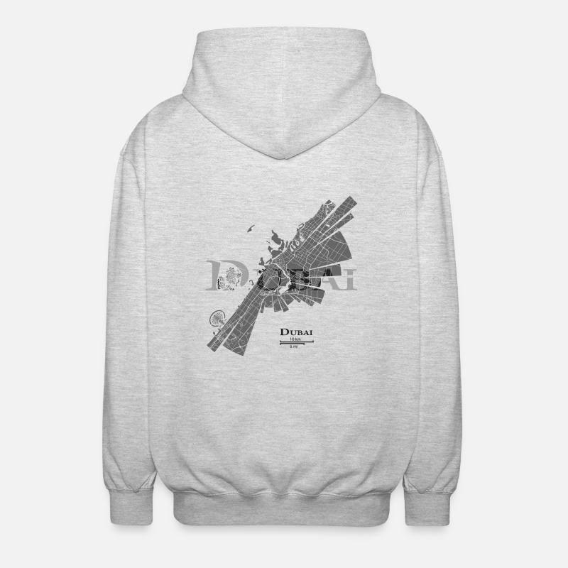 Dubai plan - Veste à capuche unisexe - gris clair chiné