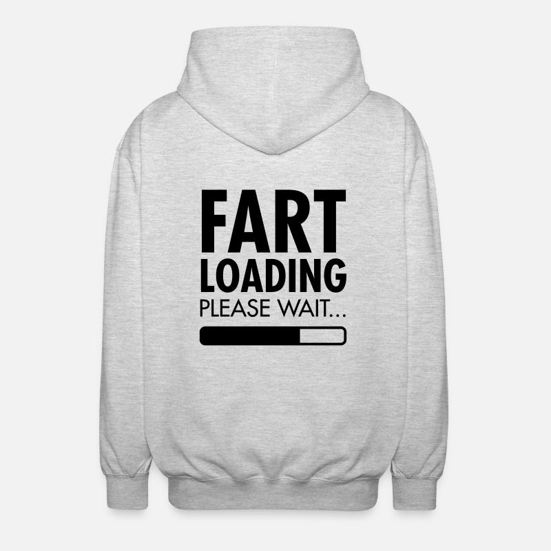 Fart Loading - Please Wait - Felpa unisex con cappuccio - grigio chiaro melange