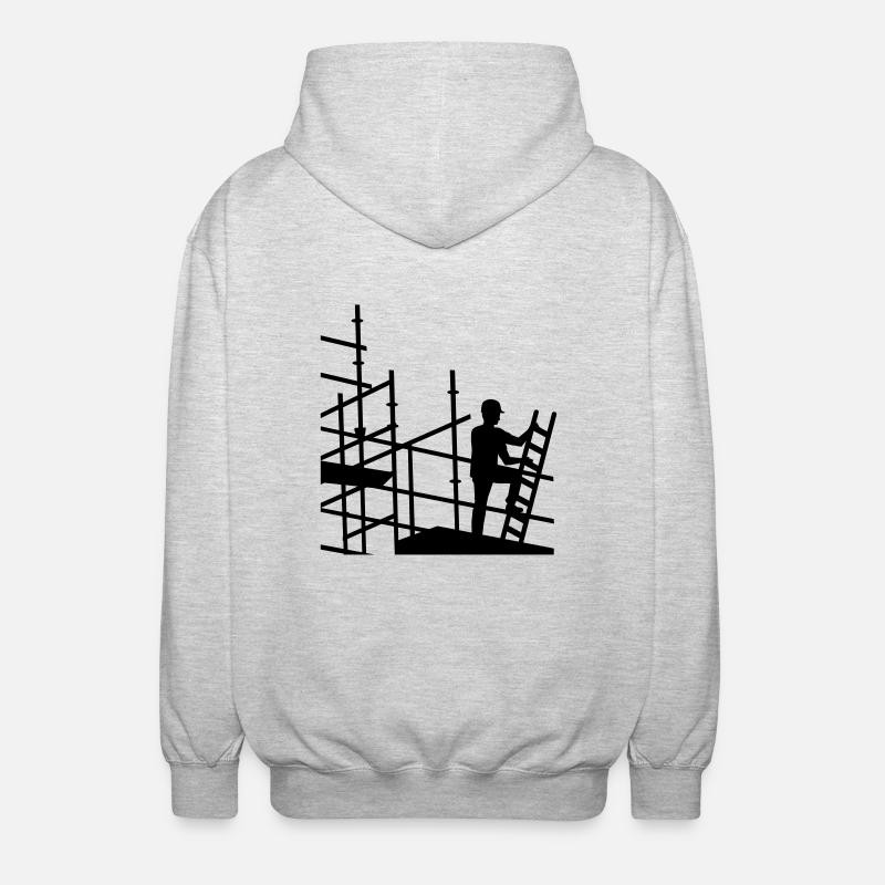 Gerüstbauer - Unisex Kapuzenjacke - Hellgrau meliert