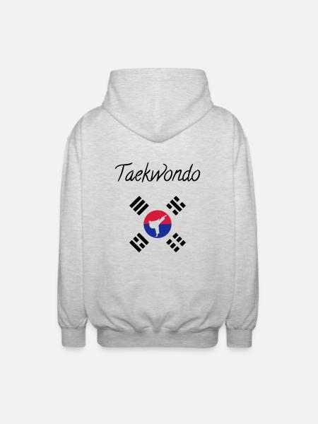 Taekwondo Taekwondoin Tae-Kwon-Do Tae Kwon Do - Unisex hættejakke. - lysegrå meleret