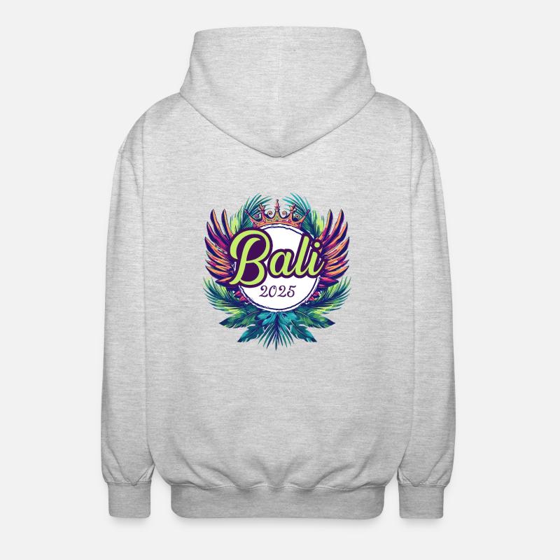 L’équipe de Bali 2025 - Veste à capuche unisexe - gris clair chiné