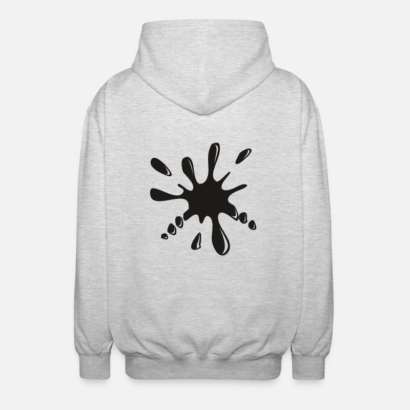 Klecks 3D - Unisex Kapuzenjacke - Hellgrau meliert